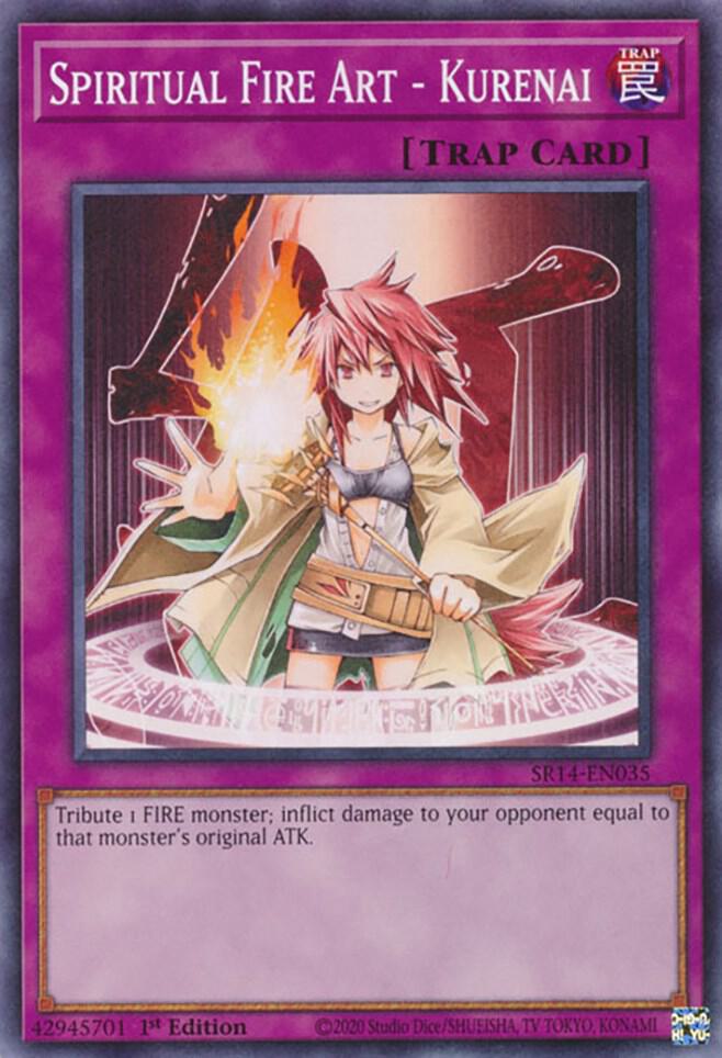 Spiritual Fire Art - Kurenai SR14-EN035 card from Structure Deck: Fire Kings