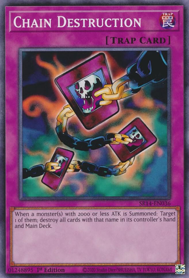 Chain Destruction SR14-EN036 card from Structure Deck: Fire Kings