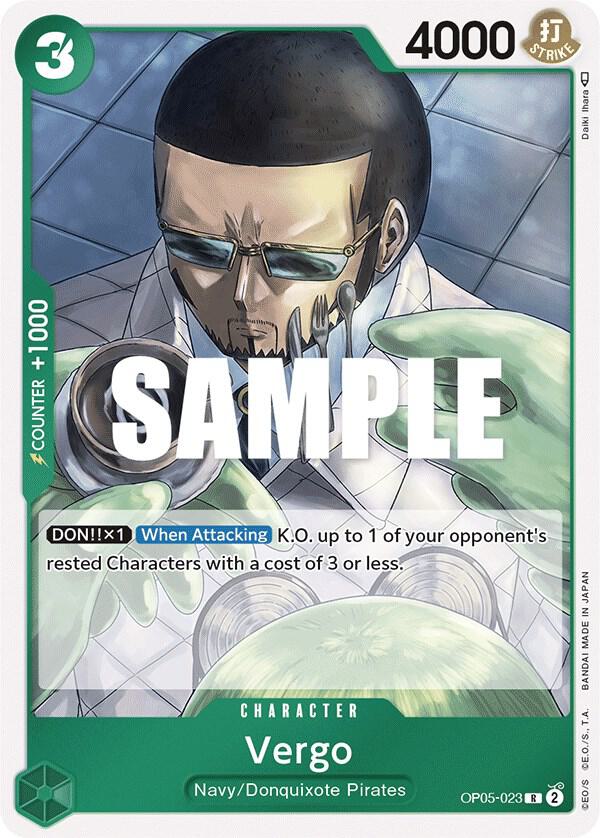 Vergo OP05-023 card from Awakening of the New Era