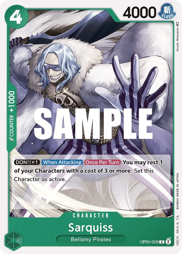 Sarquiss OP05-026 card from Awakening of the New Era
