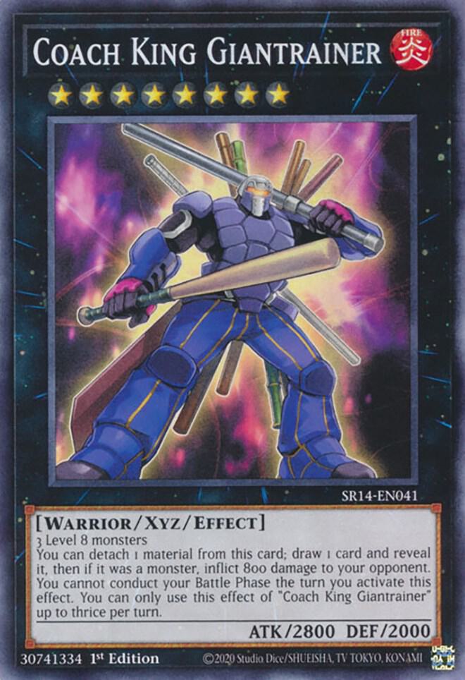 Coach King Giantrainer SR14-EN041 card from Structure Deck: Fire Kings