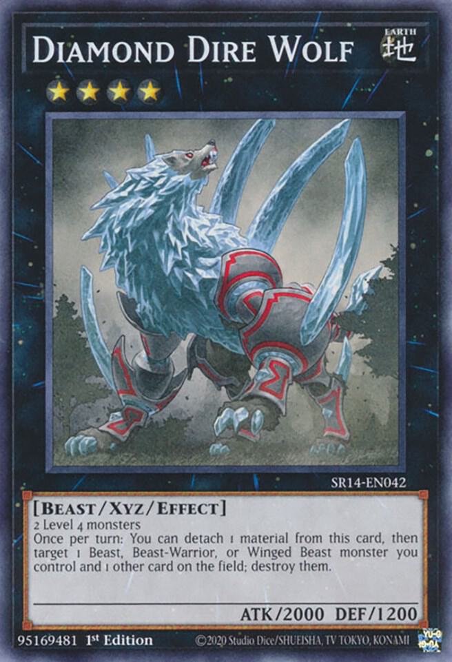 Diamond Dire Wolf SR14-EN042 card from Structure Deck: Fire Kings