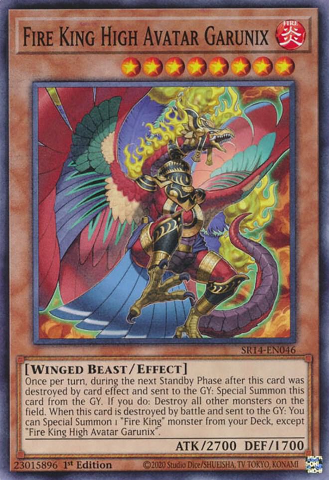 Fire King High Avatar Garunix SR14-EN046 card from Structure Deck: Fire Kings