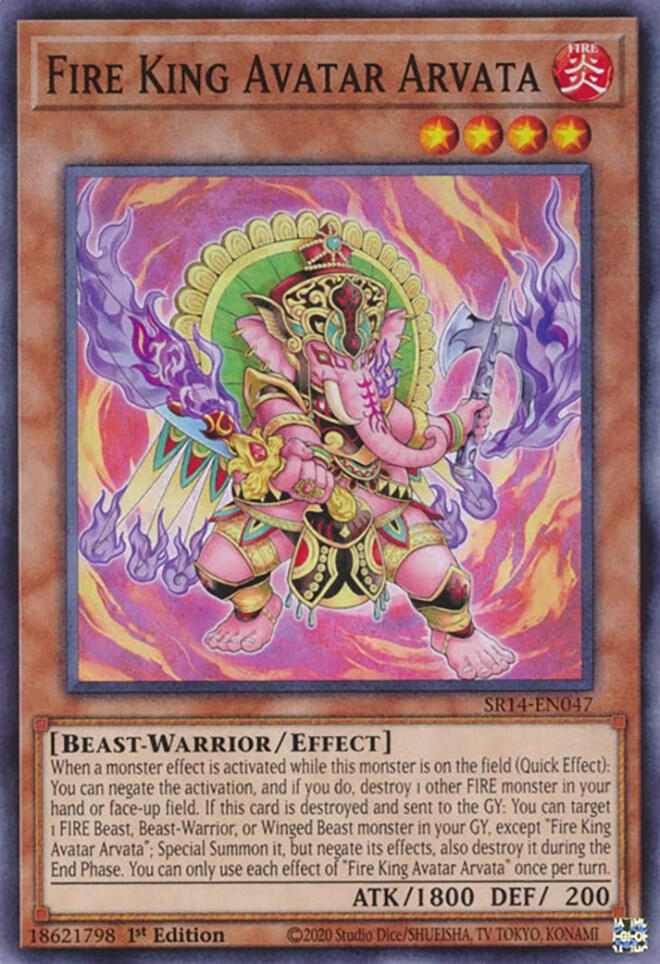 Fire King Avatar Arvata SR14-EN047 card from Structure Deck: Fire Kings