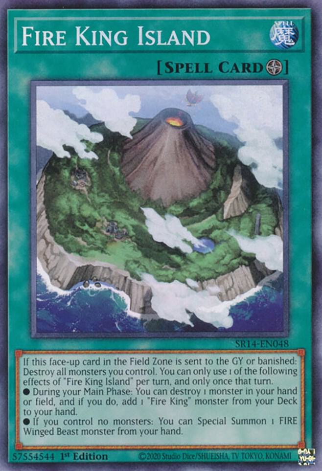 Fire King Island SR14-EN048 card from Structure Deck: Fire Kings