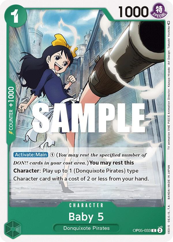Baby 5 OP05-033 card from Awakening of the New Era