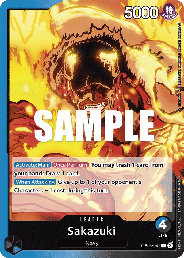 Sakazuki OP05-041 card from Awakening of the New Era