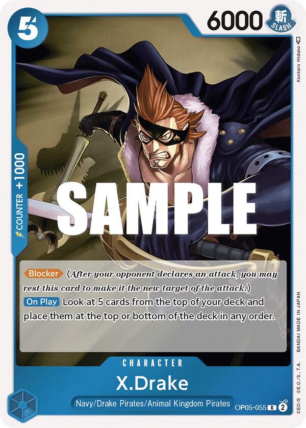 X.Drake OP05-055 card from Awakening of the New Era