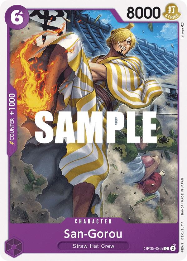 San-Gorou OP05-065 card from Awakening of the New Era