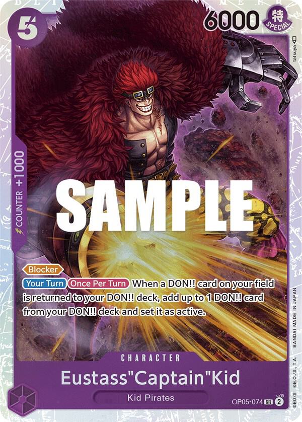 Eustass"Captain"Kid OP05-074 card from Awakening of the New Era