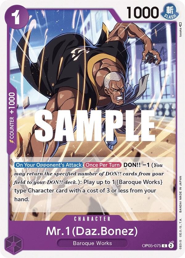 Mr.1 (Daz.Bonez) OP05-075 card from Awakening of the New Era