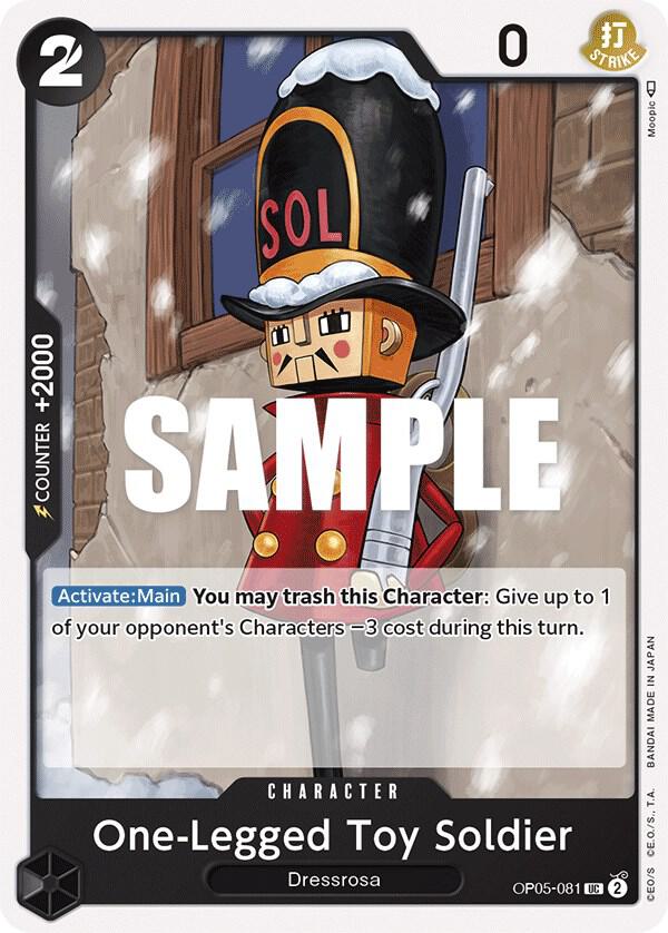 One-Legged Toy Soldier OP05-081 card from Awakening of the New Era