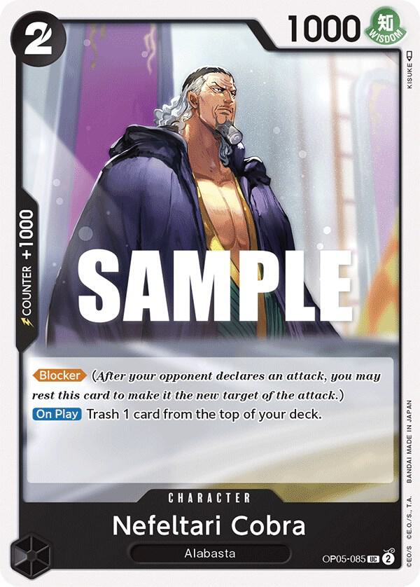 Nefeltari Cobra OP05-085 card from Awakening of the New Era