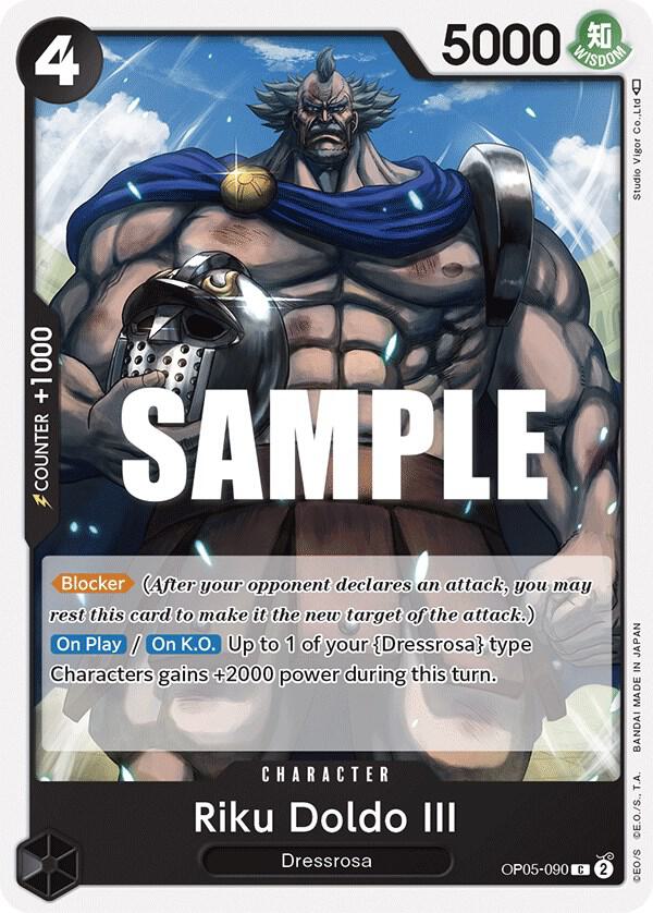 Riku Doldo III OP05-090 card from Awakening of the New Era