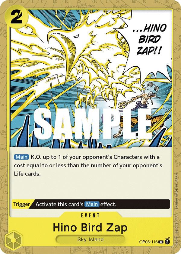 Hino Bird Zap OP05-116 card from Awakening of the New Era