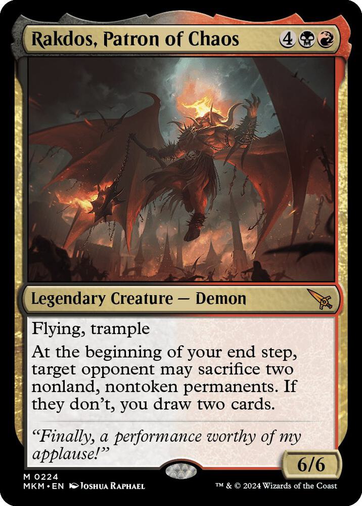 Rakdos, Patron of Chaos 224 card from Murders at Karlov Manor