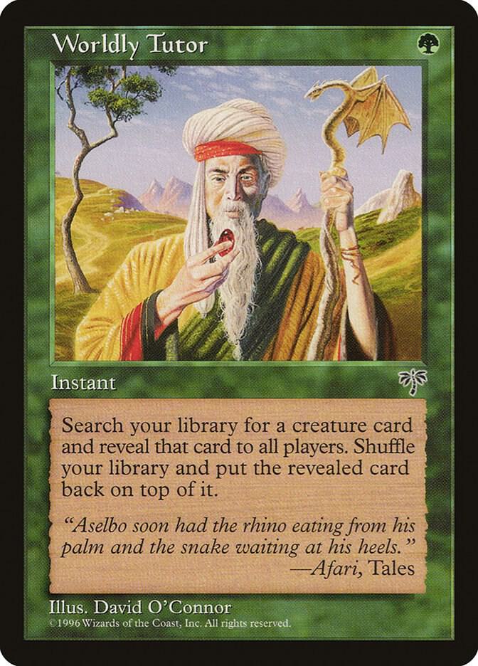 Worldly Tutor card from Mirage