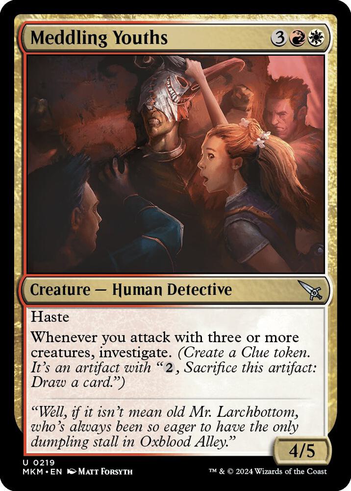Meddling Youths 219 card from Murders at Karlov Manor