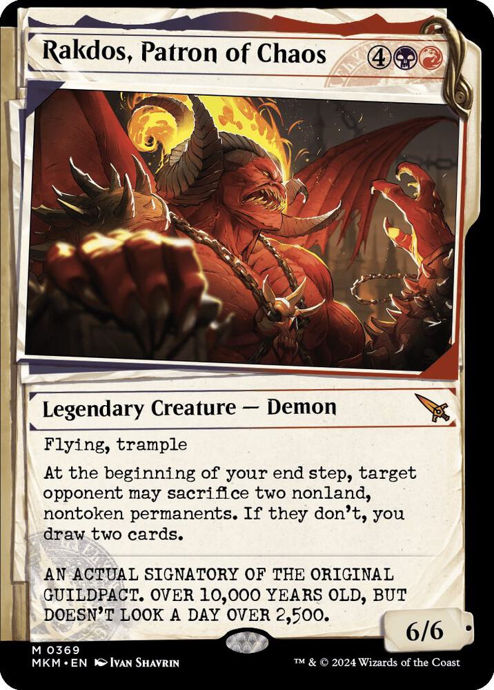 Rakdos, Patron of Chaos (Showcase) 369 card from Murders at Karlov Manor