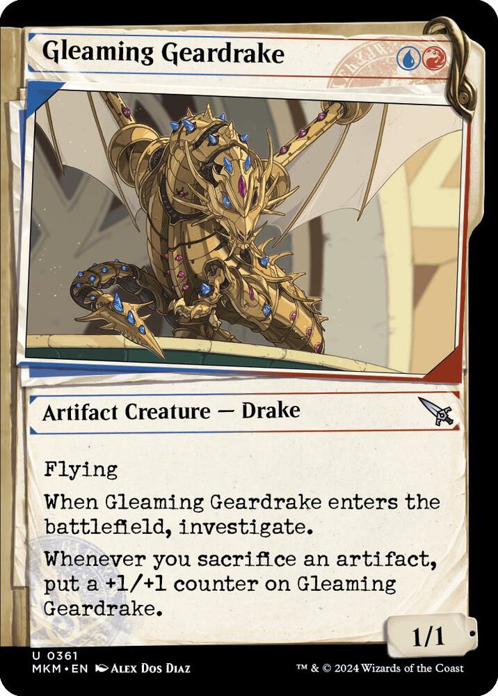 Gleaming Geardrake (Showcase) 361 card from Murders at Karlov Manor
