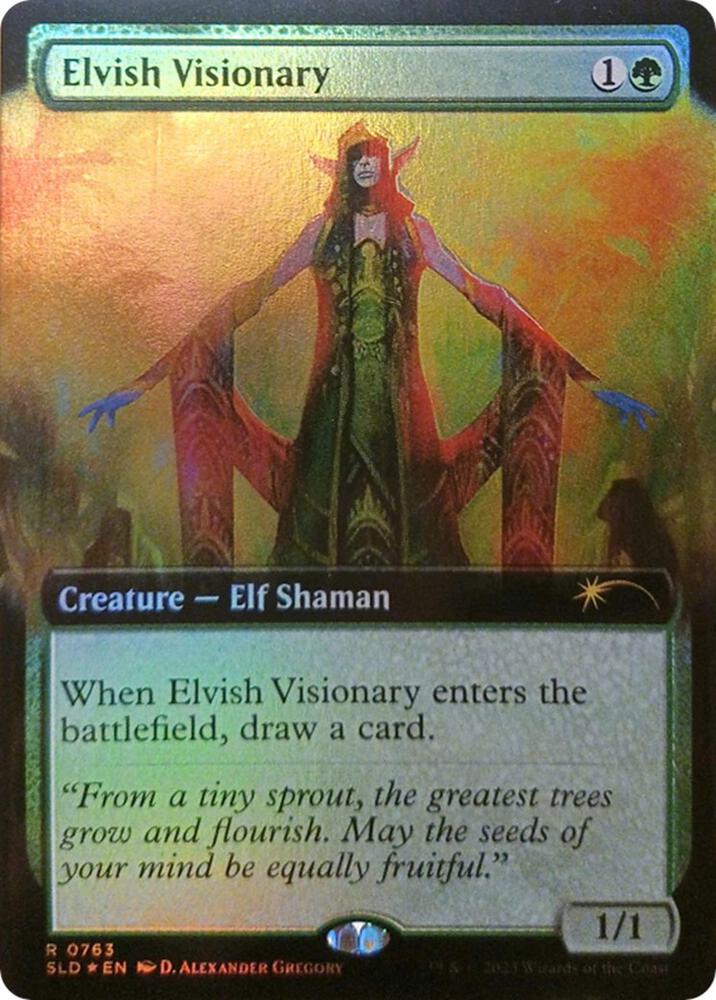 Elvish Visionary (Extended Art) 763 card from Secret Lair Drop Series