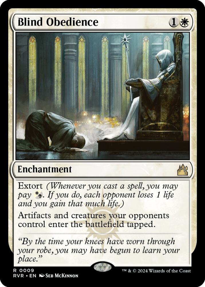 Blind Obedience 9 card from Ravnica Remastered