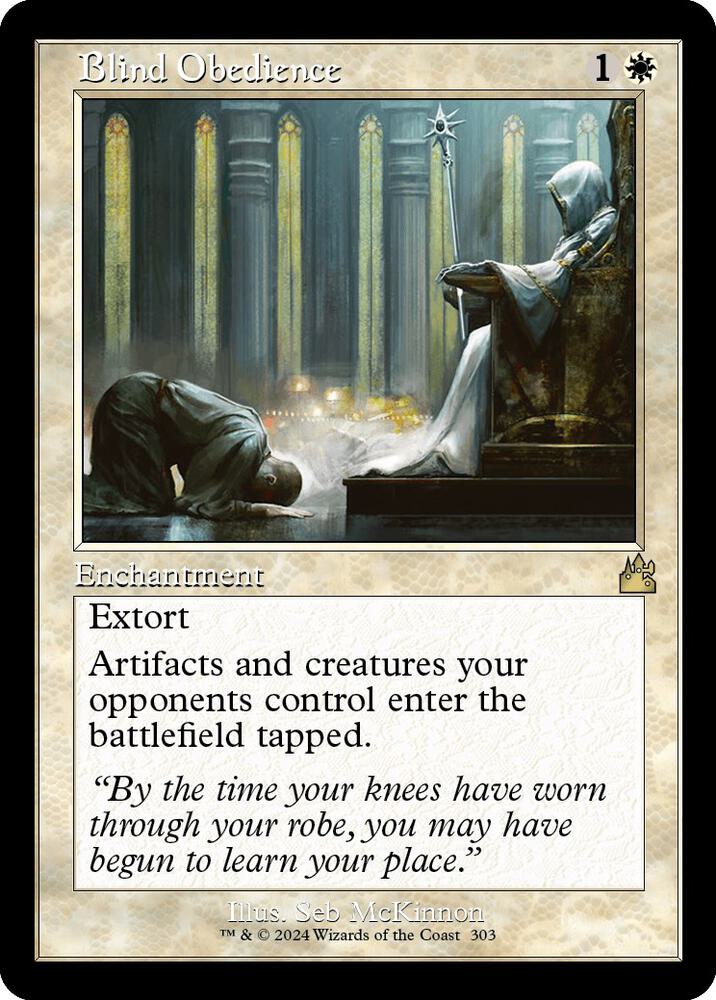 Blind Obedience (Retro Frame) 303 card from Ravnica Remastered