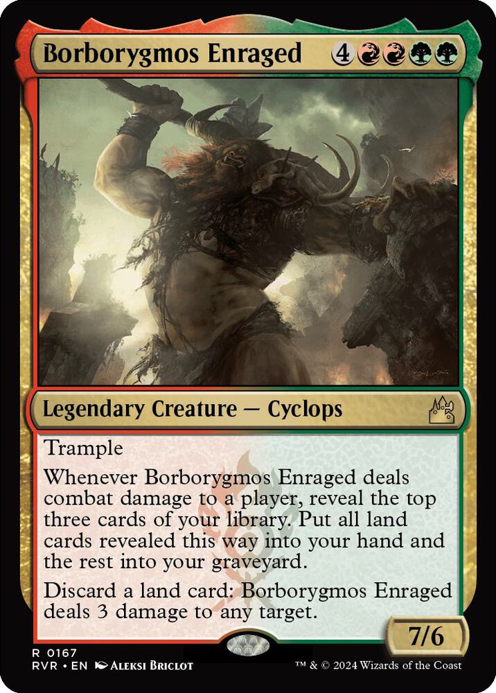 Borborygmos Enraged 167 card from Ravnica Remastered