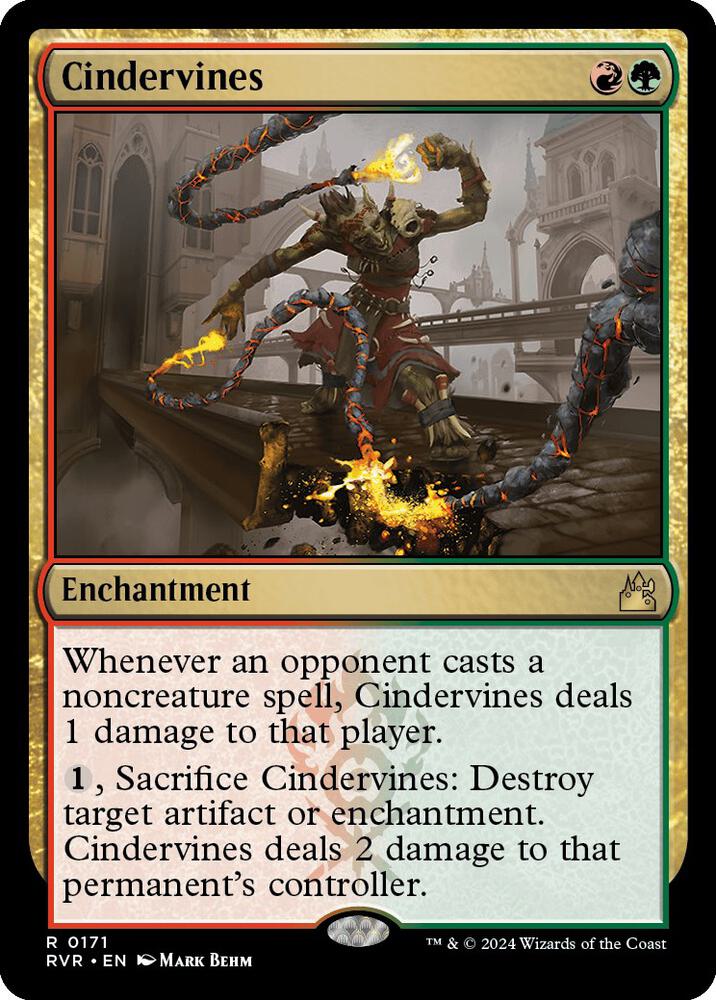 Cindervines 171 card from Ravnica Remastered