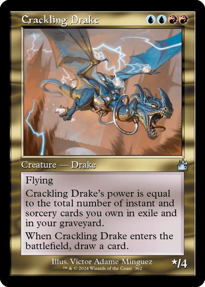 Crackling Drake (Retro Frame) 362 card from Ravnica Remastered