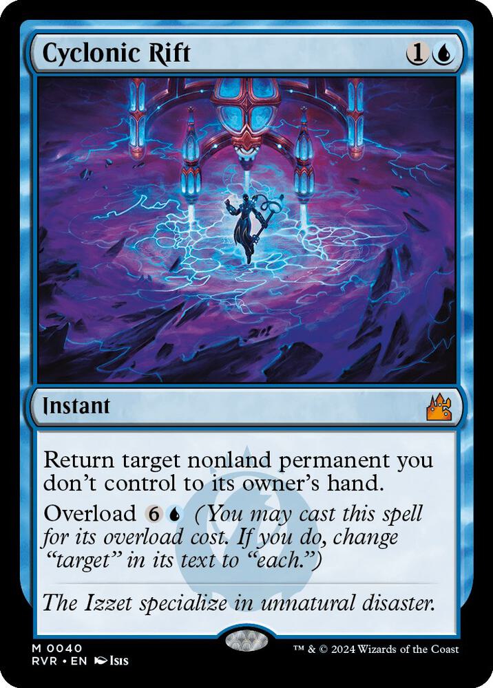 Cyclonic Rift 40 card from Ravnica Remastered