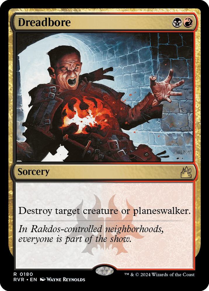 Dreadbore 180 card from Ravnica Remastered