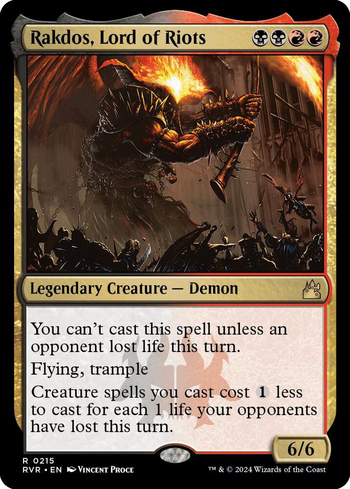 Rakdos, Lord of Riots 215 card from Ravnica Remastered