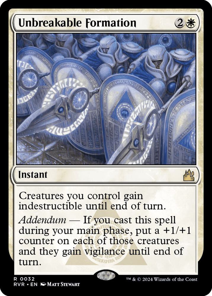 Unbreakable Formation 32 card from Ravnica Remastered