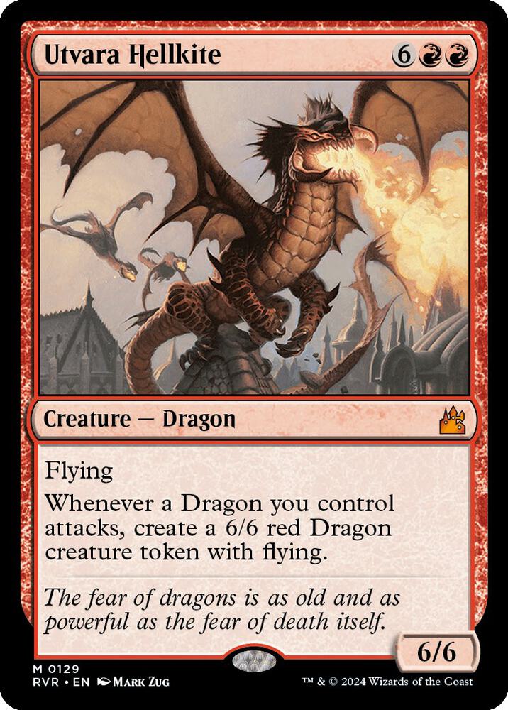 Utvara Hellkite 129 card from Ravnica Remastered