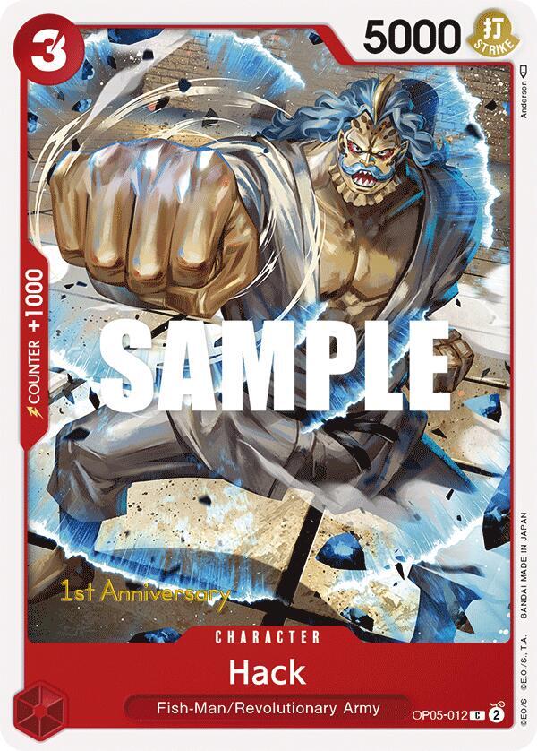 Hack OP05-012 card from Awakening of the New Era: 1st Anniversary Tournament Cards