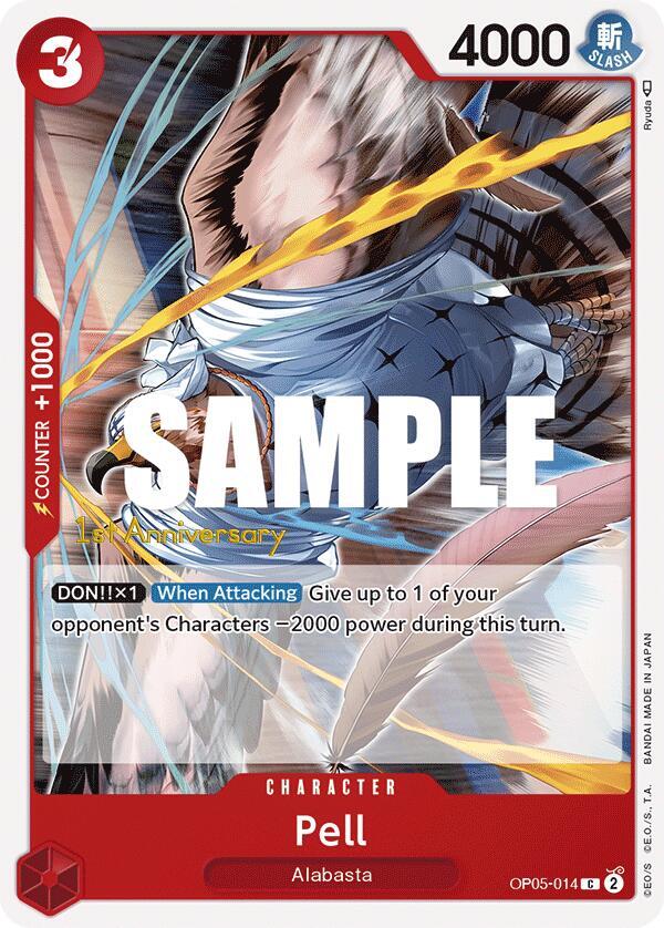 Pell OP05-014 card from Awakening of the New Era: 1st Anniversary Tournament Cards