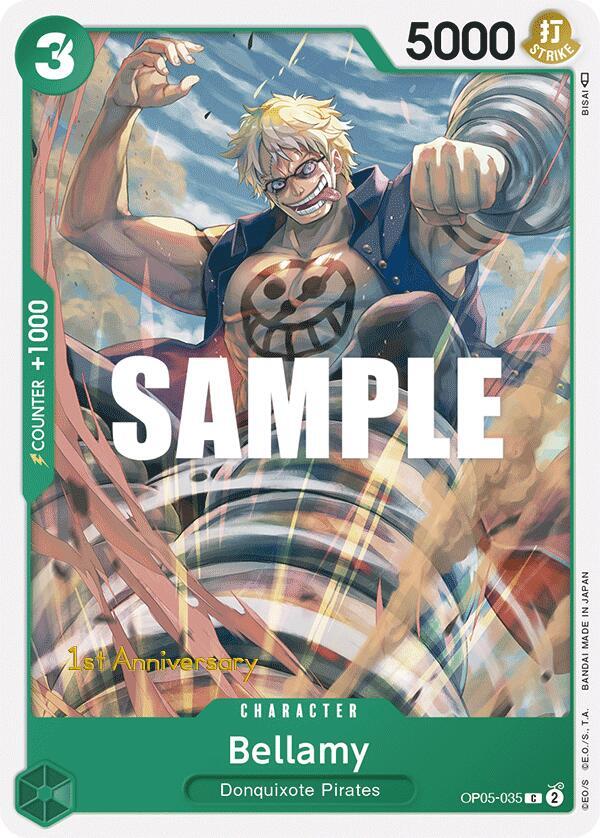 Bellamy OP05-035 card from Awakening of the New Era: 1st Anniversary Tournament Cards