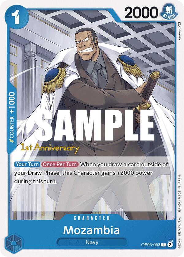 Mozambia OP05-053 card from Awakening of the New Era: 1st Anniversary Tournament Cards