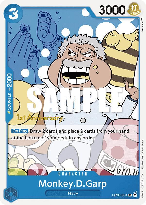 Monkey.D.Garp OP05-054 card from Awakening of the New Era: 1st Anniversary Tournament Cards
