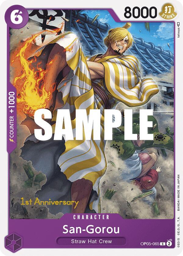 San-Gorou OP05-065 card from Awakening of the New Era: 1st Anniversary Tournament Cards
