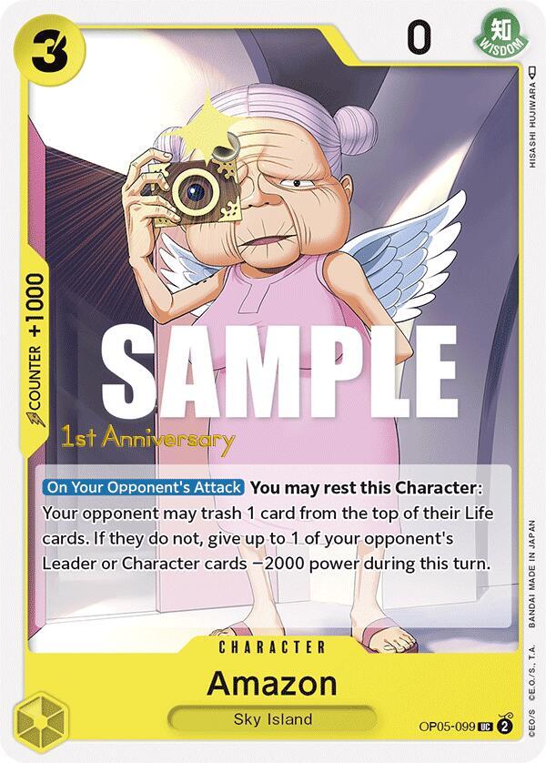 Amazon OP05-099 card from Awakening of the New Era: 1st Anniversary Tournament Cards