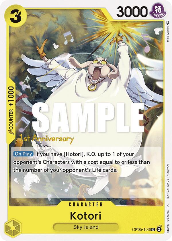 Kotori OP05-103 card from Awakening of the New Era: 1st Anniversary Tournament Cards