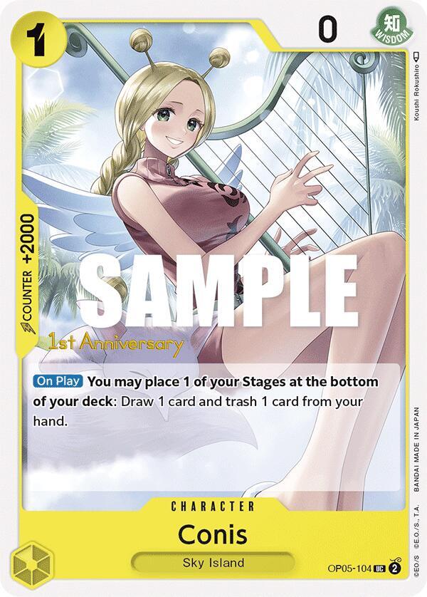 Conis OP05-104 card from Awakening of the New Era: 1st Anniversary Tournament Cards
