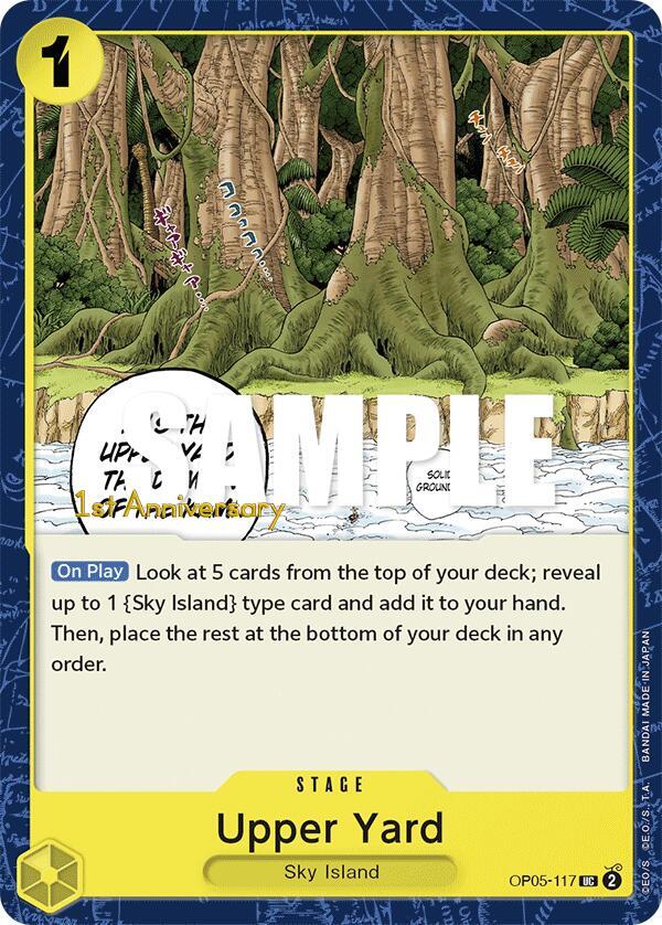Upper Yard OP05-117 card from Awakening of the New Era: 1st Anniversary Tournament Cards