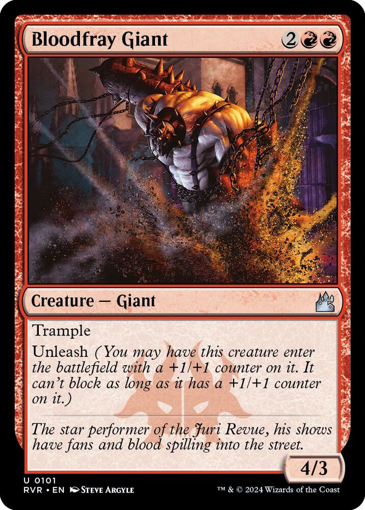 Bloodfray Giant 101 card from Ravnica Remastered