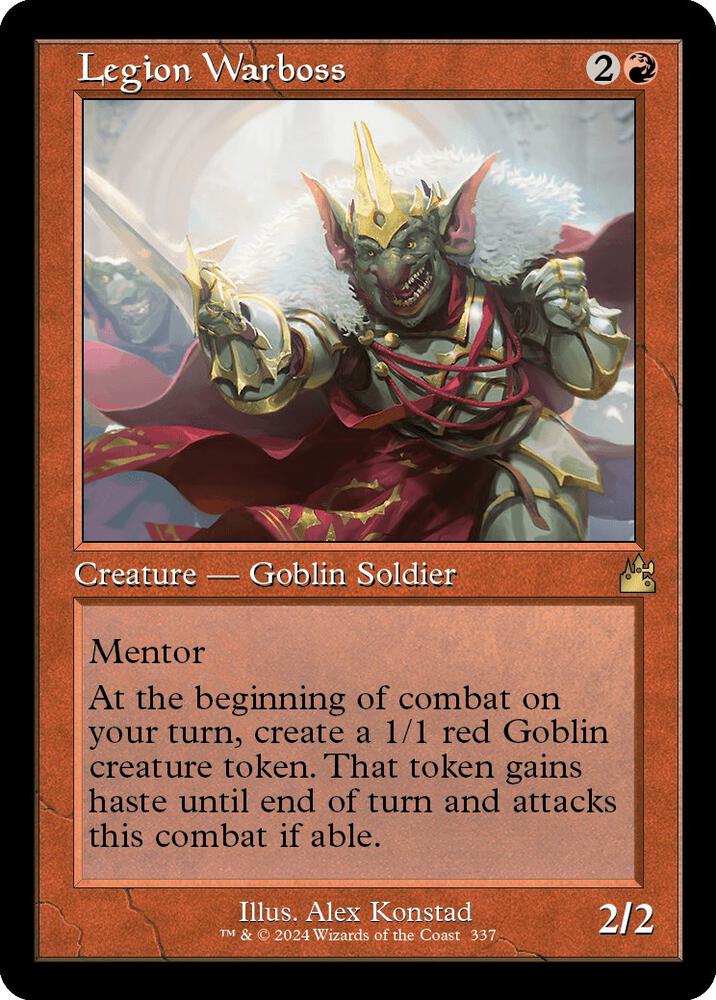 Legion Warboss (Retro Frame) 337 card from Ravnica Remastered