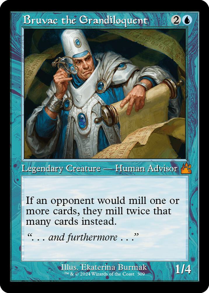 Bruvac the Grandiloquent (Retro Frame) 309 card from Ravnica Remastered