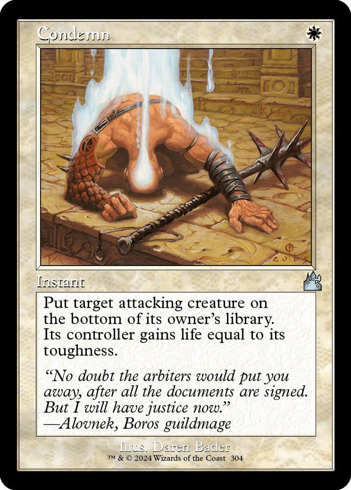 Condemn (Retro Frame) 304 card from Ravnica Remastered