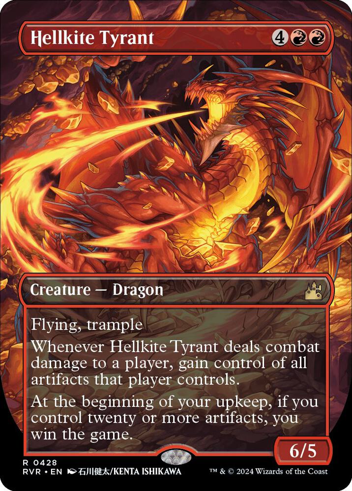 Hellkite Tyrant (Anime Borderless) 428 card from Ravnica Remastered